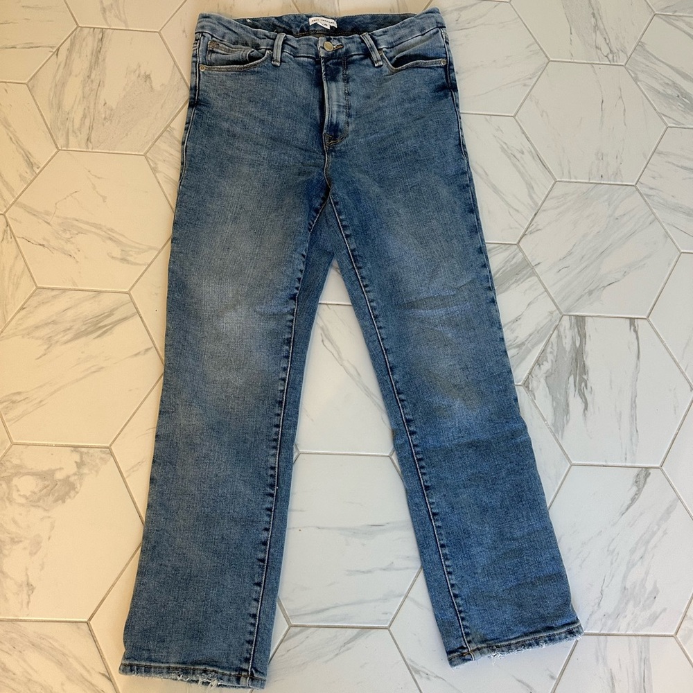 Used — Good American “Good Legs Straight” jeans size 8/29 color: indigo205